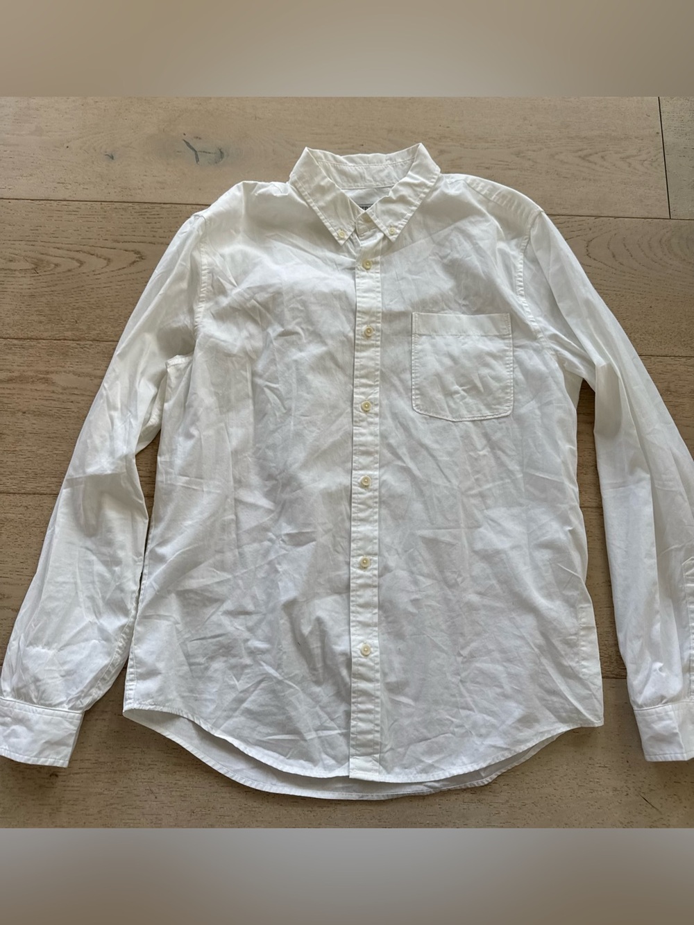 Outerknown Organic Cotton Shirt White Button Down Men's M Oxford - Picture 4 of 9